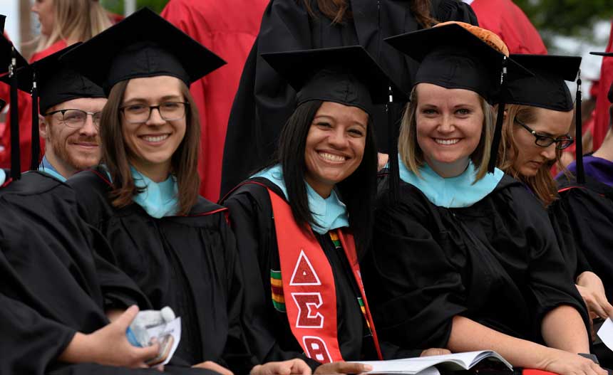 WOU grads smiling