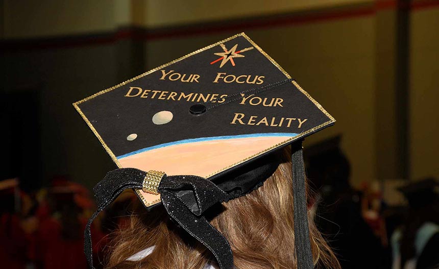 wou grad morar board hat with your focus determines your reality